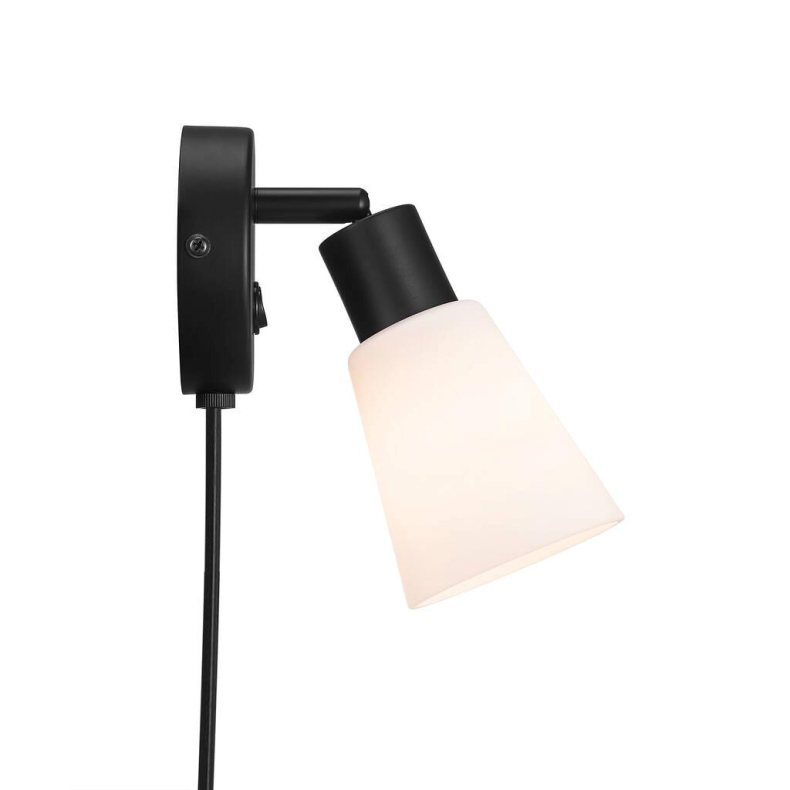grå stykke absurd Køb Nordlux Cole væglampe, E14, sort | LEDproff.dk