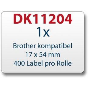 astronaut Genoptag egetræ Brother DK11208 adresseetiketter 38 x 90mm 400 etiketter kompatible
